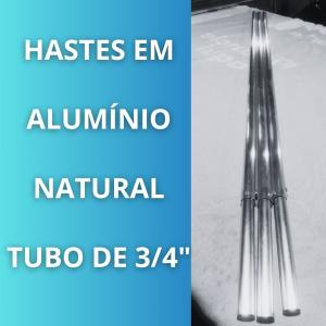 Hastes para Wind Banner em Alumínio Tam PERSONALIZADO Alumínio TAMANHO PERSONALIZADO Alumínio Natural  Estrutura Desmontável Produção de Grandes quantidades, favor consultar Preço, Prazo e Frete