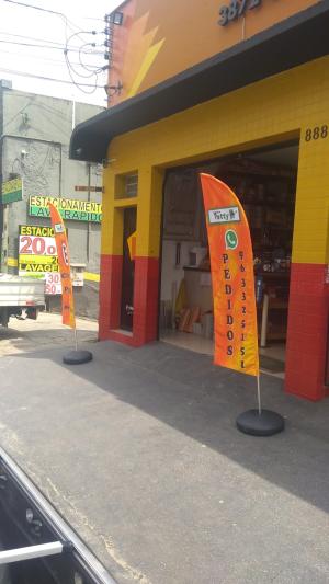 TECIDO WIND BANNER G TECIDO OXFORD 2,45 MTS X 0,60 MTS SUBLIMAÇÃO TOTAL HD DUPLA-FACE COSTURA RETA FACA, PENA, VELA, ESPECIAL E RETANGULAR Produção de Grandes quantidades, favor consultar Preço, Prazo e Frete