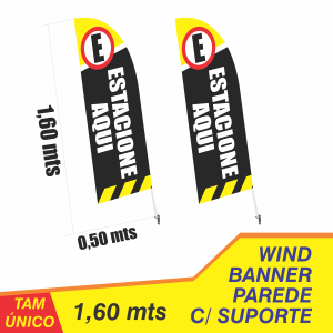 WIND BANNER DE PAREDE TAM ÚNICO ESTACIONAMENTO TECIDO OXFORD 1,60 MTS X 0,50 MTS DESENHO ÚNICO  TAMANHO ÚNICO FORMATO FACA CASO QUEIRA WIND BANNER DE PAREDE PERSONALIZADO, BUSQUE NA CATEGORIA WIND BANNER DE PAREDE PERSONALIZADO